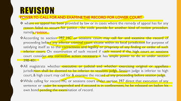reference revision and transfer of cases in CrPC(section 395 to 412)