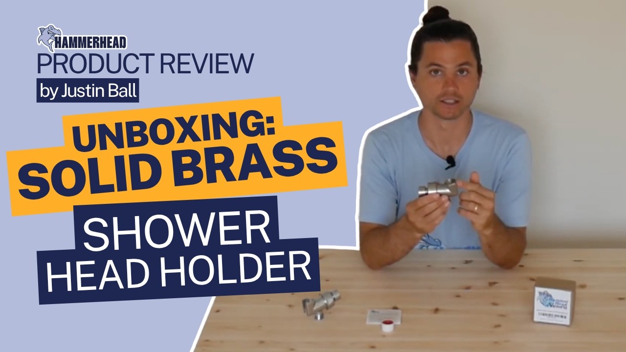 Unboxing: Solid Brass Shower Head Holder for Hand Held Showerheads by ...