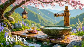 Relaxing Music Relieves Stress, Calm Anxiety 🌿 Soft Music, Bamboo Water Fountain, Deep Sleep screenshot 5