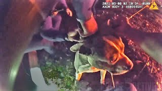 Bodycam Shows Atlanta Officers Rescue Dog Tethered Next to Raging Fire