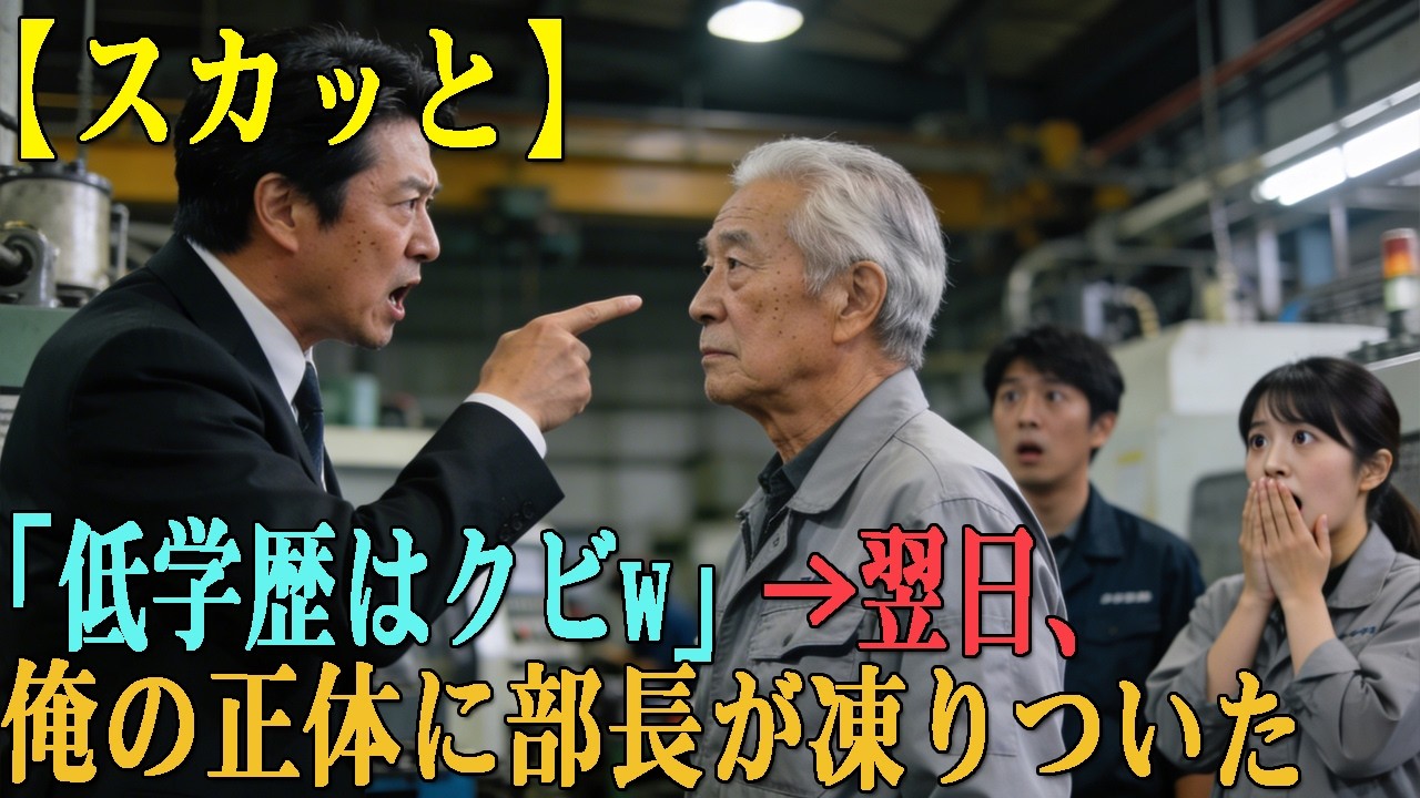 【スカッと】「低学歴はクビw」→翌日、ニュースで俺の正体を知り部長が凍りついた【シニア】