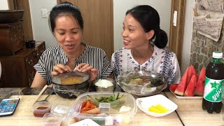 |Tập 224| CÙNG MẸ VIỆT NAM ĂN CƠM CANH THỊT HEO,MỲ LẠNH