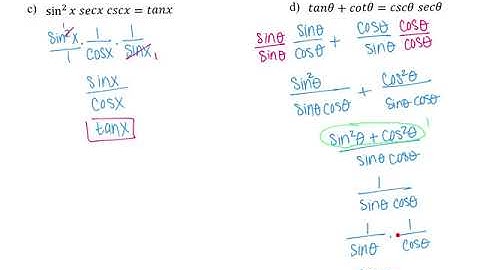 Verifying Trig Identities Part 1