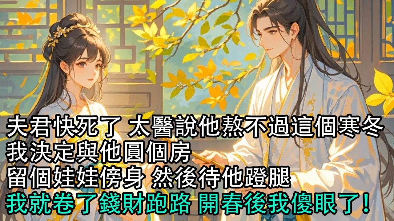 【一口氣看完】夫君快死了，太醫說他熬不過這個寒冬，我決定與他圓個房，留個娃娃傍身，然後待他蹬腿，我就卷了錢財跑路，開春後我傻眼了！#古言 #有聲小說 #情感故事