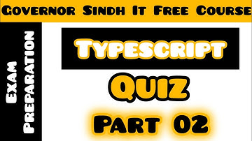 Typescript Exam Preparation part 02 | MCQs PDF | Web 3.0 / AI / Metaverse | Governor