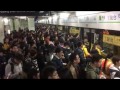 中国上海市の地下鉄混雑の様子in広蘭路駅 通勤ラッシュ
