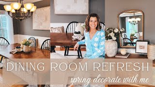 *NEW* SPRING DINING ROOM REFRESH | DECOR STYLING IDEAS | STYLING NEW DECOR