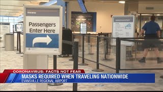 Masks now required when traveling nationwide, Evansville Regional Airport adds PPE dispensers