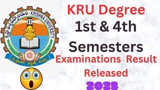 kru degree 1st & 4th semesters results released-2023krishnauniversityugexamssemesterexamsug