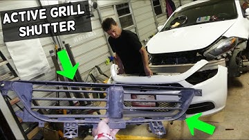 RADIATOR ACTIVE GRILLE SHUTTER REMOVAL REPLACEMENT DODGE DART