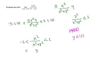 Calc III: Evaluate limit using Squeeze theorem