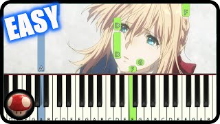 [Violet Evergarden OST] "Never Coming Back" - Episode 2, 3 & 4 BGM (Synthesia EASY Piano Tutorial)