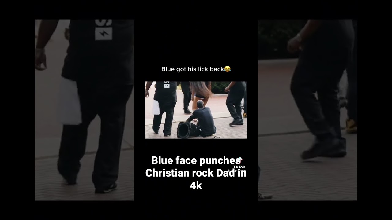 Blue face punches Christian Rocks dad in 4k 😂😂😂