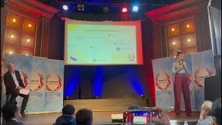 Roberta Pellegrino (Co-Founder Ludwig) presenting Ludwig at the Startup World Cup final in 2022.