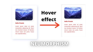 Neumorphism card using Html & Css with hover effect