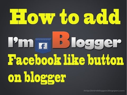 how to add facebook page liker on blogger