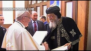 Pope Francis with Tawadros II: The martyrs of Egypt have lived the faith heroically