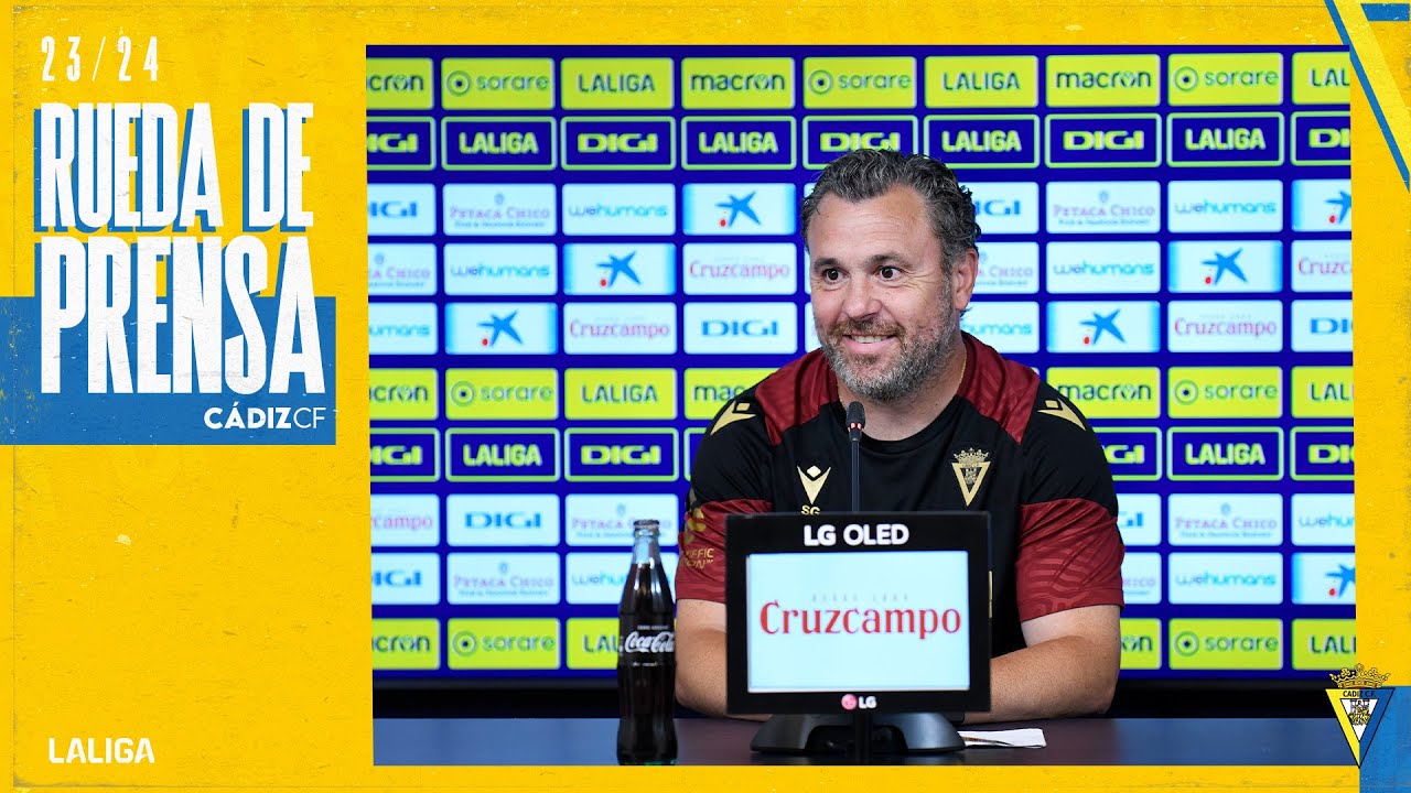 Rueda de prensa de Sergio en la previa del Cádiz - Almería | Cádiz Club ...