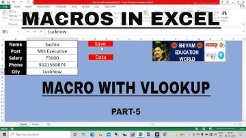 MACRO with VLOOKUP  (Part-5) | Excel MACRO With VLOOKUP | MACRO in EXCEL with VLOOKUP | MACROS