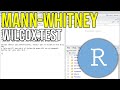 Faire le Test de Mann-Whitney sur R (wilcox.test)