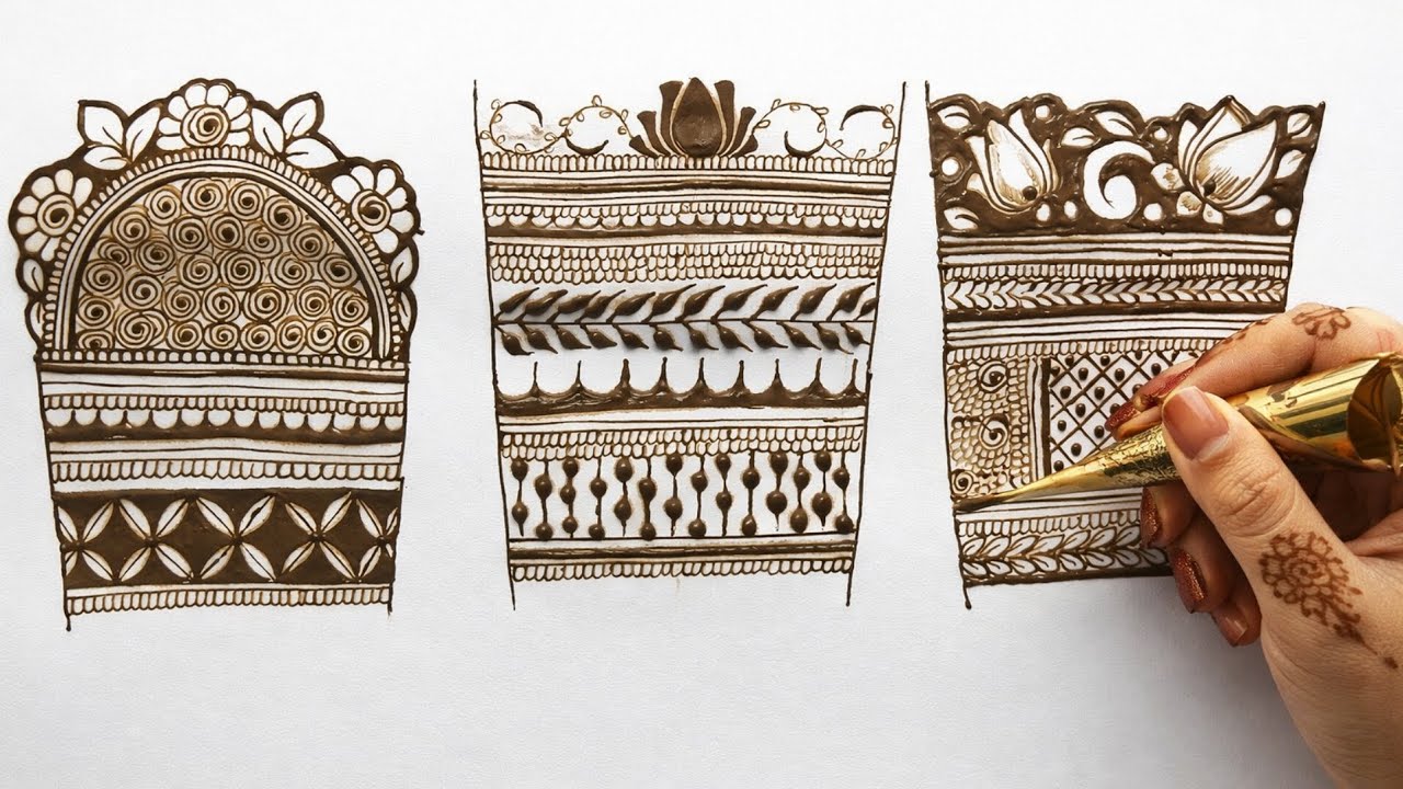 Easy Traditional Henna Border Designs | Arabic Mehndi Bands Step by Step | Simple Mehndi Design 2026