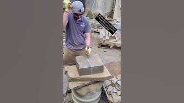 Stone Splitting ⚒️ #stonecutting #satisfying #shortsfeed