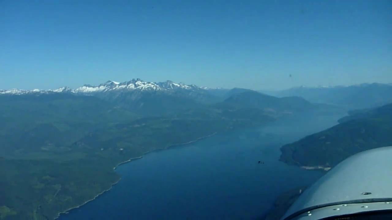 Flying over Upper Arrow Lake