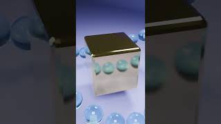 Glass Orbits Around a Golden Cube ✨ Infinite 3D Loop