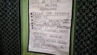 CMS: CLASS VII ENGLISH I - STORY WRITING GUIDELINES