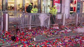 Times Square New Year's Eve 2020 Clean Up Time Lapse!