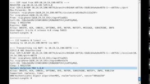 SIP - SIP Debugging