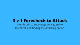 Hockey Drill | Offense Zone Tactics - 3v1 Forecheck to Attack