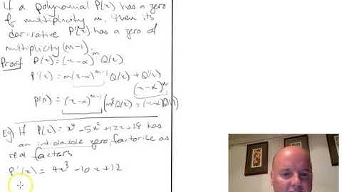Ext 2 Polynomials Lesson B Multiple Root Theorem