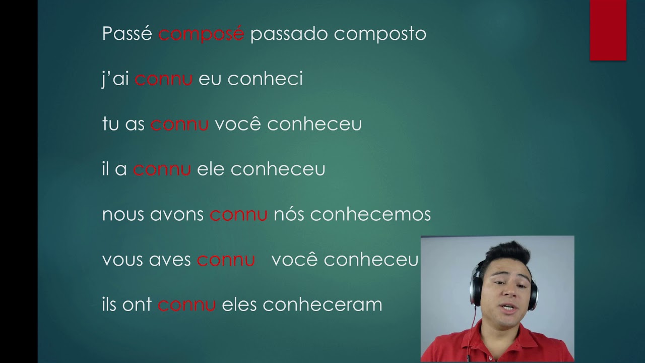 Aula De Franc s Online Como Conjugar O Verbo Connaitre Em Frances YouTube