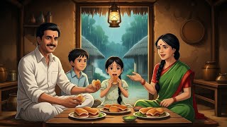 वडपव.Heavy Rain And Hot Wada Pav In An Indian Village Stormy Evening Cozy Evening Ghibli
