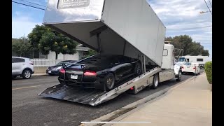 Delivery Of A 2009 Lamborghini Murcielago With Revs And Pulls