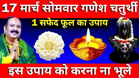 17 मार्च सोमवार गणेश चतुर्थी को 1 सफेद फूल वाला उपाय जरुर करें || Pradeep Ji Mishra #somwar​ #upay​