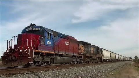 HLCX 6313 SD40-2 leads CSX Train Deshler Ohio Garrett Sub Railroad