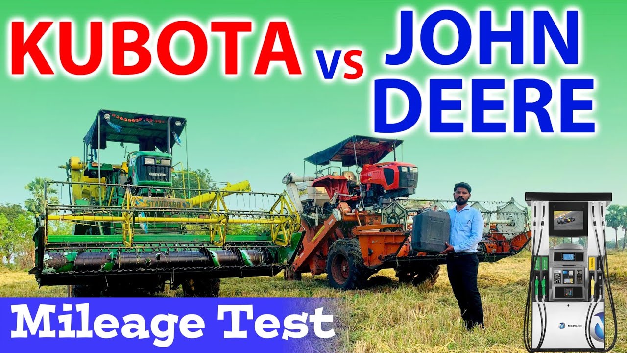 John Deere 5310 VS Kubota MU5502 Mileage Test Harvester Mileage