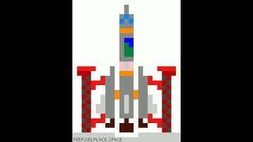 Space Rocket Pixel Art Timelapse