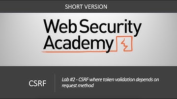 CSRF - Lab #2 CSRF where token validation depends on request method | Short Version