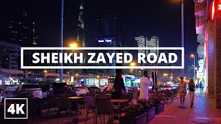 Dubai 4K Sheikh Zayed Road Complete Walk Dubai Tourist Attraction شارع الشيخ زايد , دبي‎