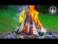 Sounds of a campfire in the summer forest, 6 hours of relaxation, meditation and sleep.