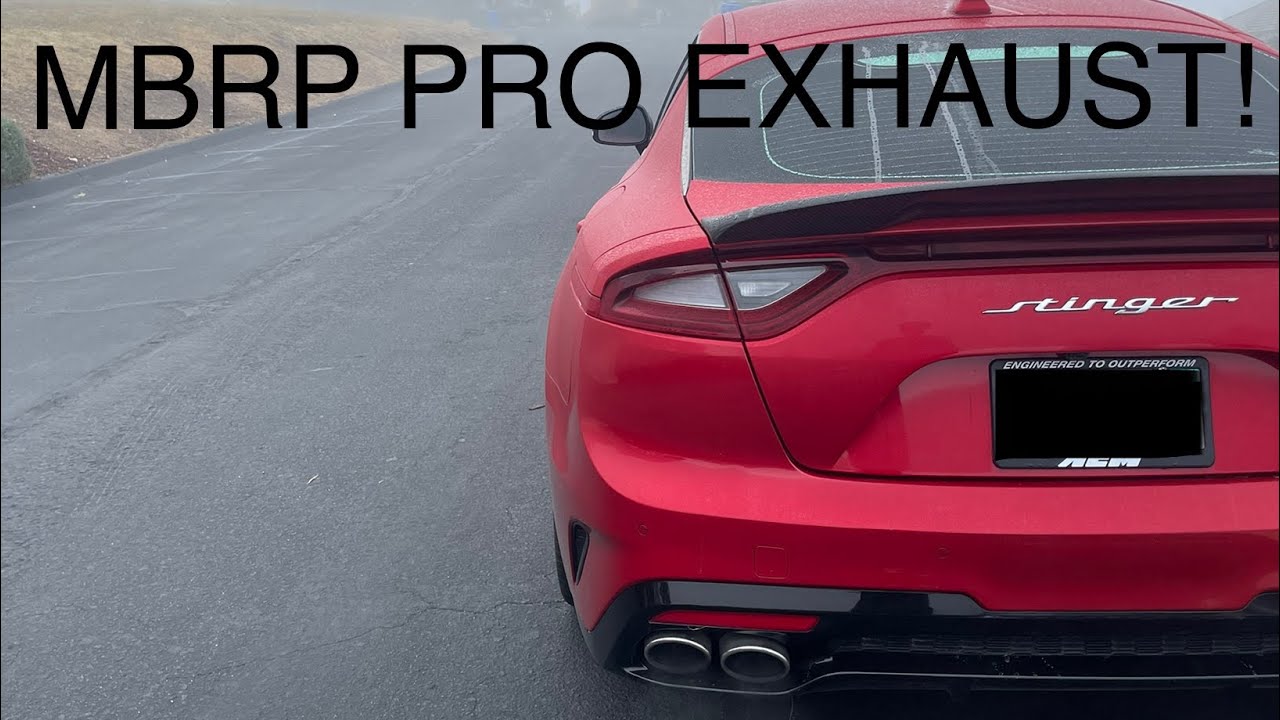 INSTALLED MBRP PRO CATBACK EXHAUST FOR MY KIA STINGER GT (cold start + pulls ) YouTube