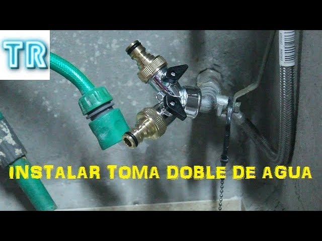 Grifo lavadora doble 2 tomas