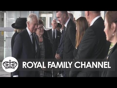 King charles arrives at the welsh senedd