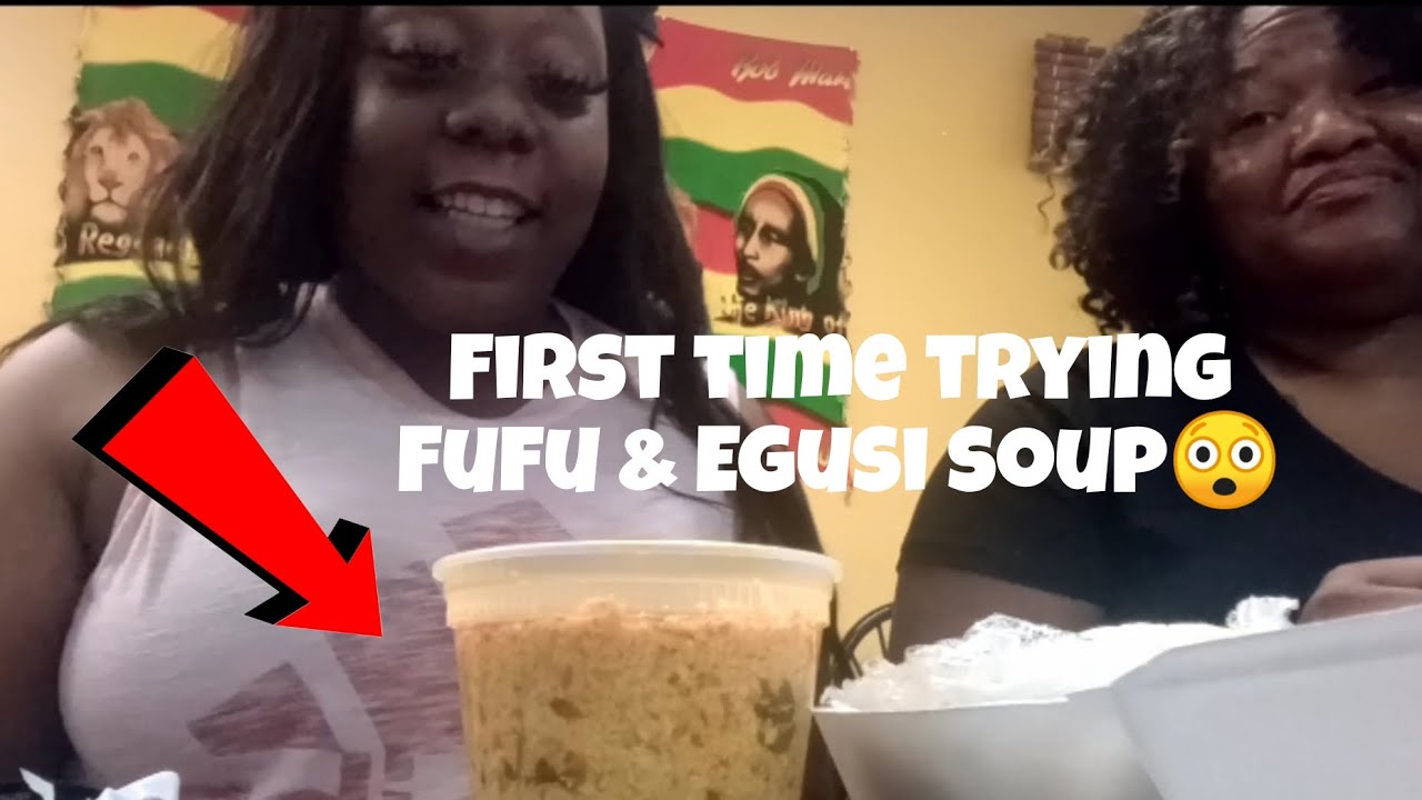 Egusi Soup and Fufu My First Time 🥺 Did I like it or Not?? fufu 