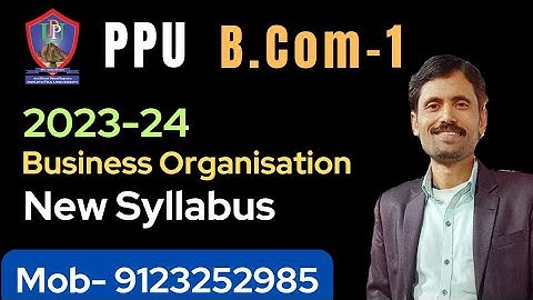 PPÚ BCom part 1 subsidiary paper business organisation complete syllabus