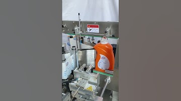 Double Sides Laundry Detergent Bottle Labeling Machine #labelingmachine #labeling