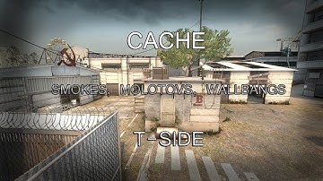 CSGO Cache (T SIDE) Best Smokes, molotovs, plant spots and wallbangs